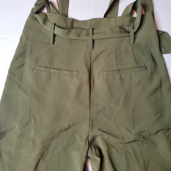 Madewell Women's Size 2 NWT Drapey Paperbag Pants Belted Foliage Green - Picture 6 of 9